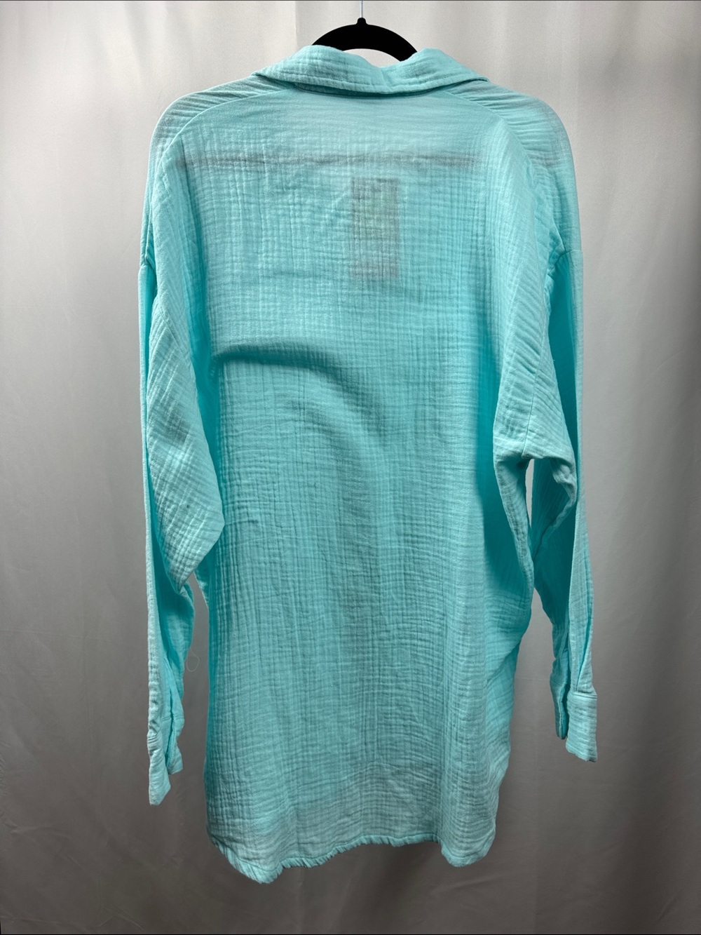Vitamin A Playa Aqua Oversized Gauze Beach Coverup Shirt Large NWT - Picture 11 of 14